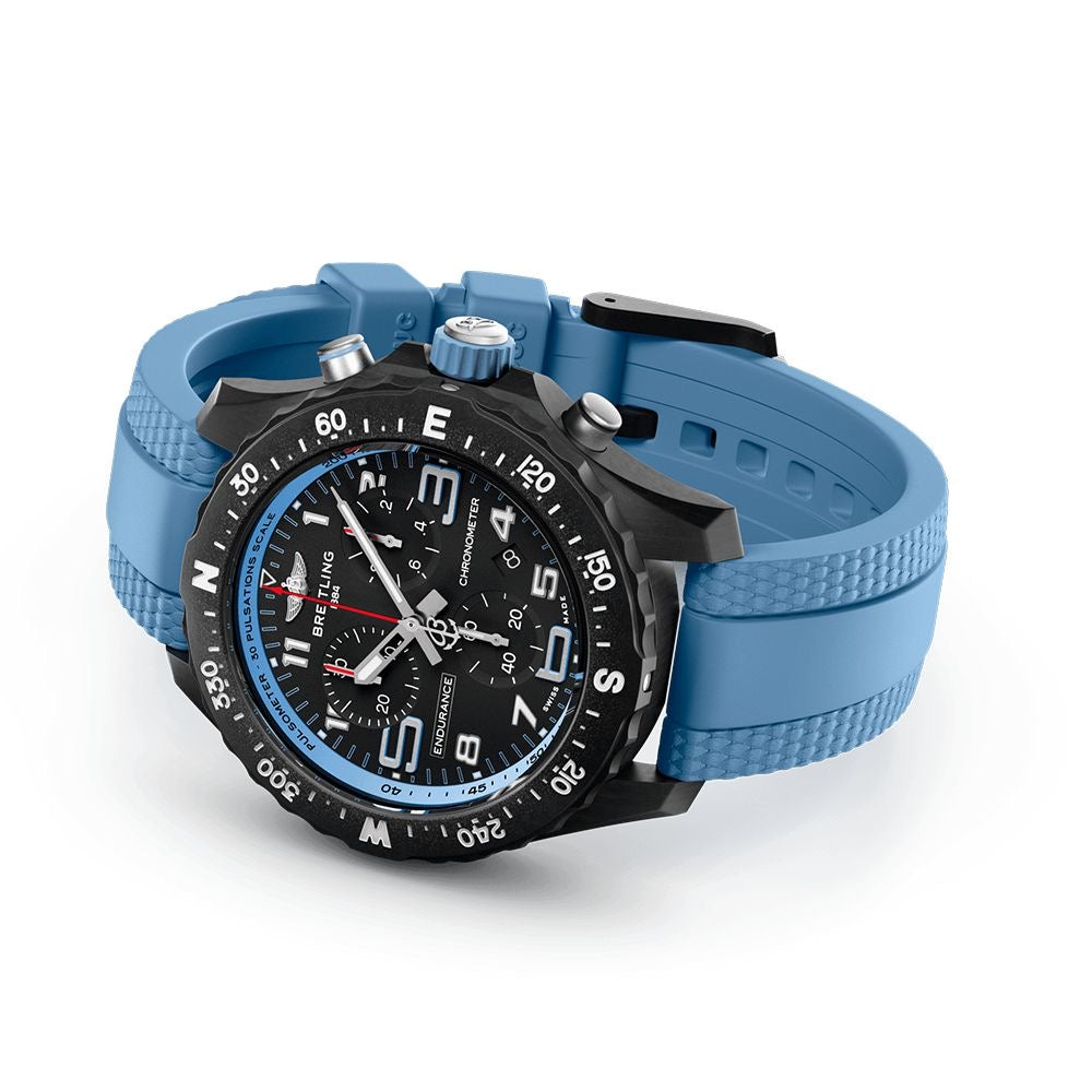 Montre Breitling Endurance Pro Noire Avec Bracelet Bleu