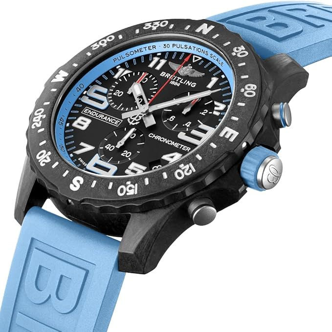 Montre Breitling Endurance Pro Noire Avec Bracelet Bleu