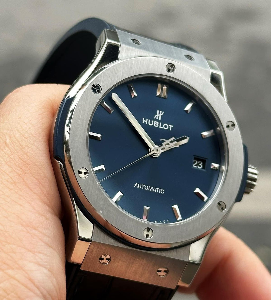 HUBLOT CLASSIC FUSION TITANIUM BLUE 42MM