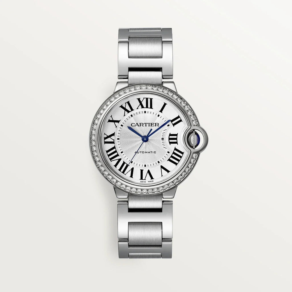 Ballon Bleu Strass Argenté 36mm