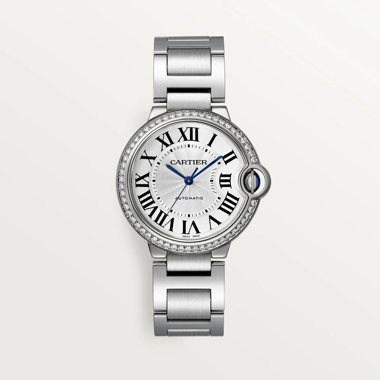 Ballon Bleu Strass Argenté 36mm