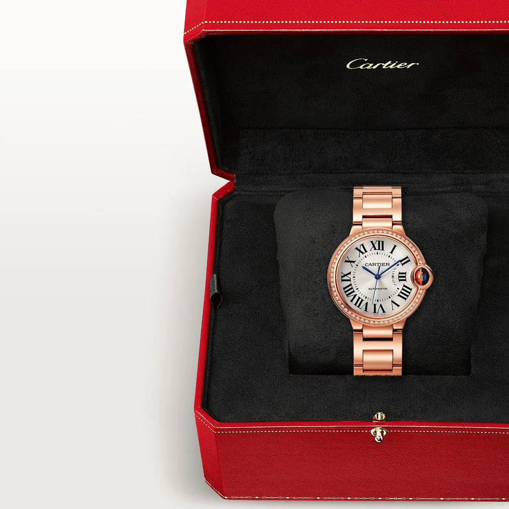 Ballon Bleu Strass Or Rose 36mm