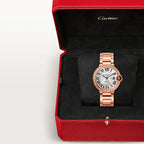 Ballon Bleu Strass Or Rose 36mm