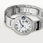Ballon Bleu Strass Argenté 36mm