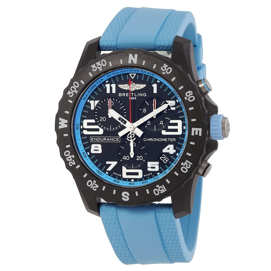 Montre Breitling Endurance Pro Noire Avec Bracelet Bleu