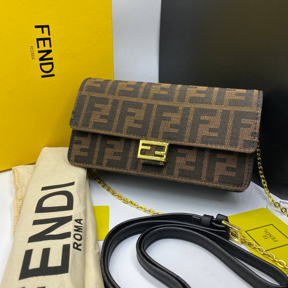 Fendi Sac à main en toile Baguette