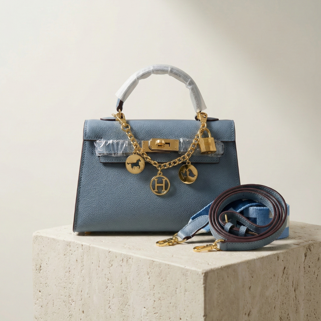 Hermès Kelly Mini Bleu Ciel