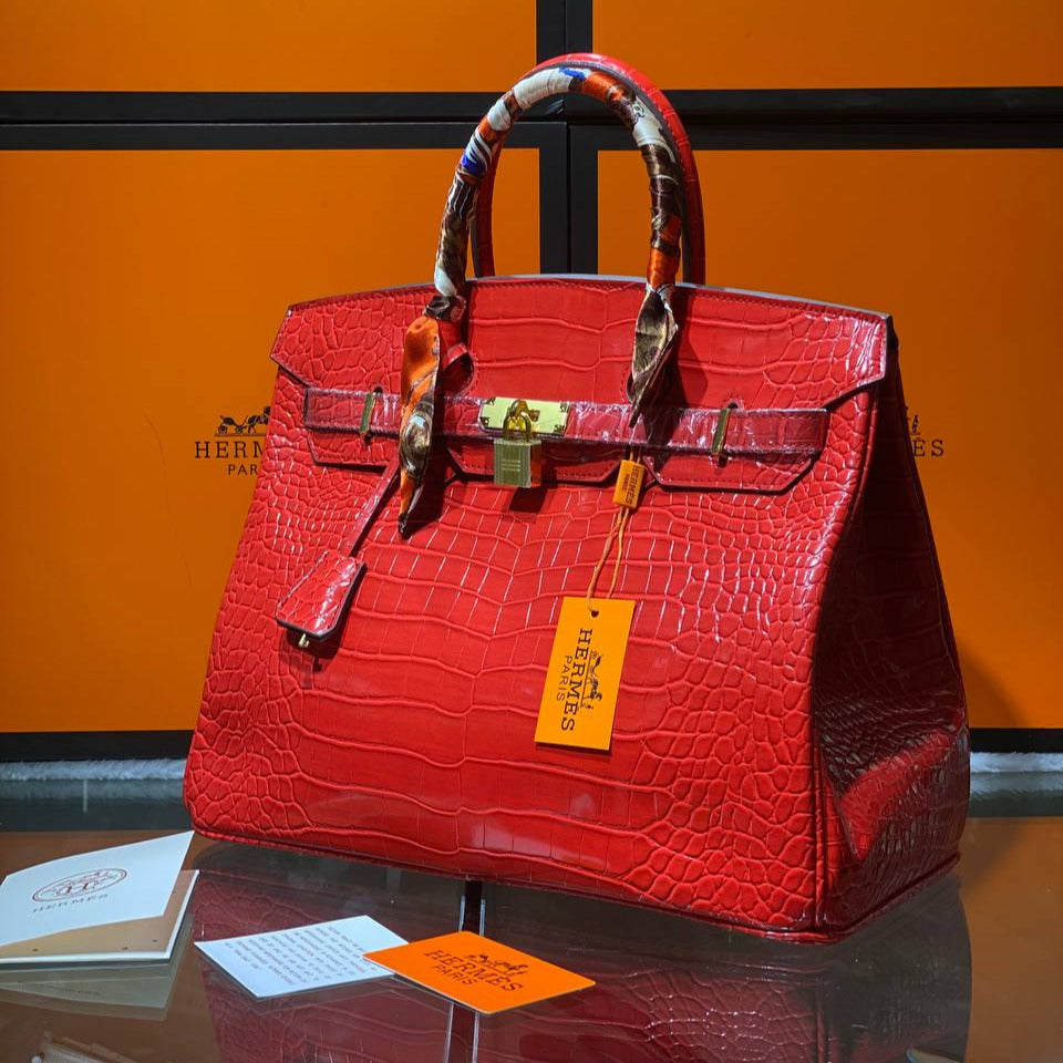 Hermès Birkin 30cm Niloticus Rouge