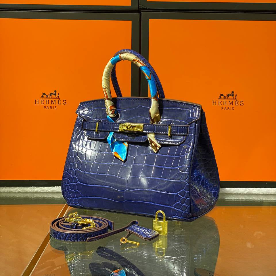 Hermès Birkin 25cm Niloticus Bleu