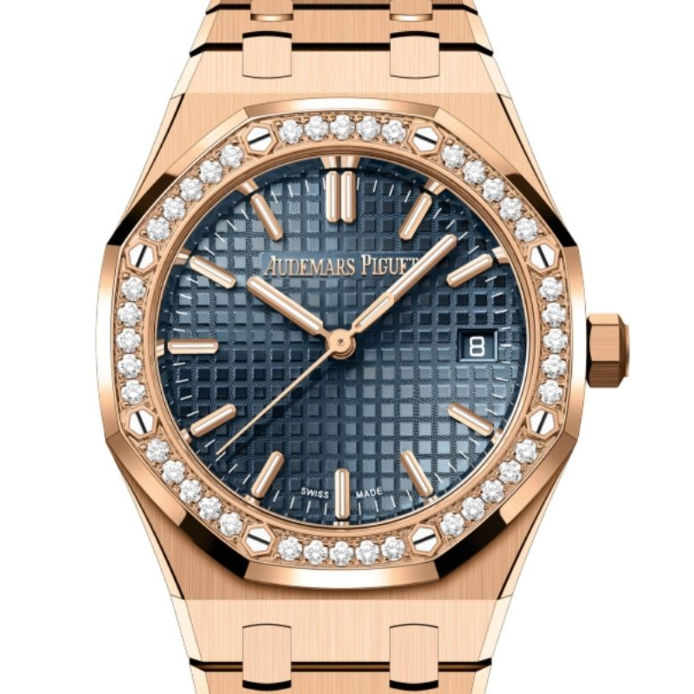 Montre Femme Audemars Piguet Royal Oak Or Rose Bleu 36mm