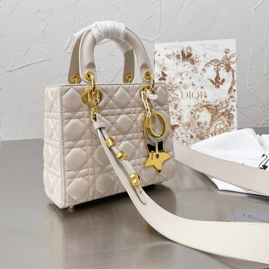 Sac Medium Lady Dior Blanc