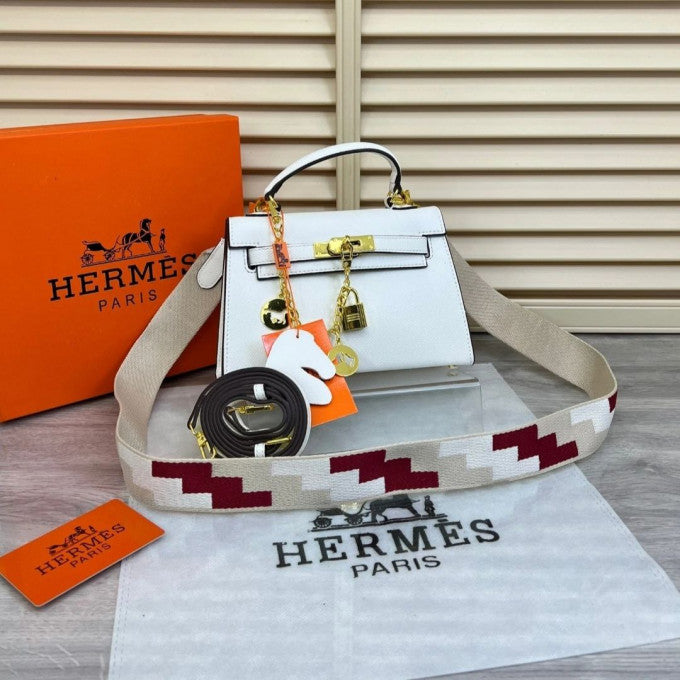 Sac HERMES Kelly 22 Blanc
