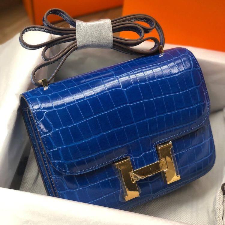 Sac Hermès Constance Bleu
