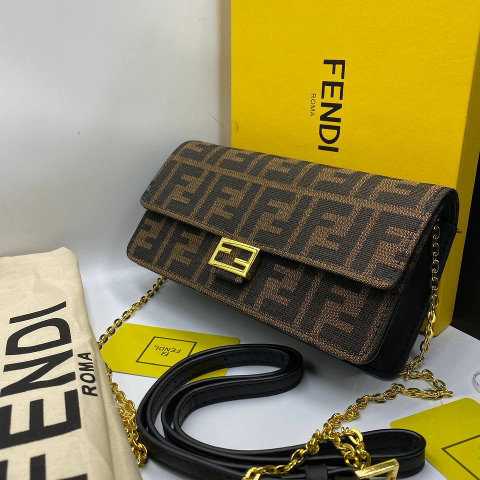 Fendi Sac à main en toile Baguette