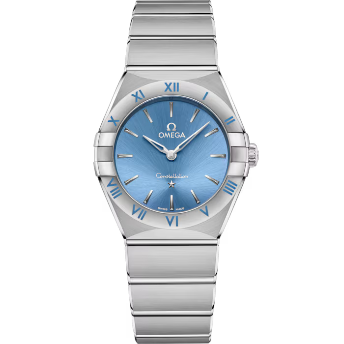 Montre Femme Omega Constellation Bleu 28mm