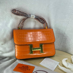 Hermès Constance Alligator Mini Orange