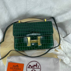 Hermès Constance Alligator Mini Orange Vert