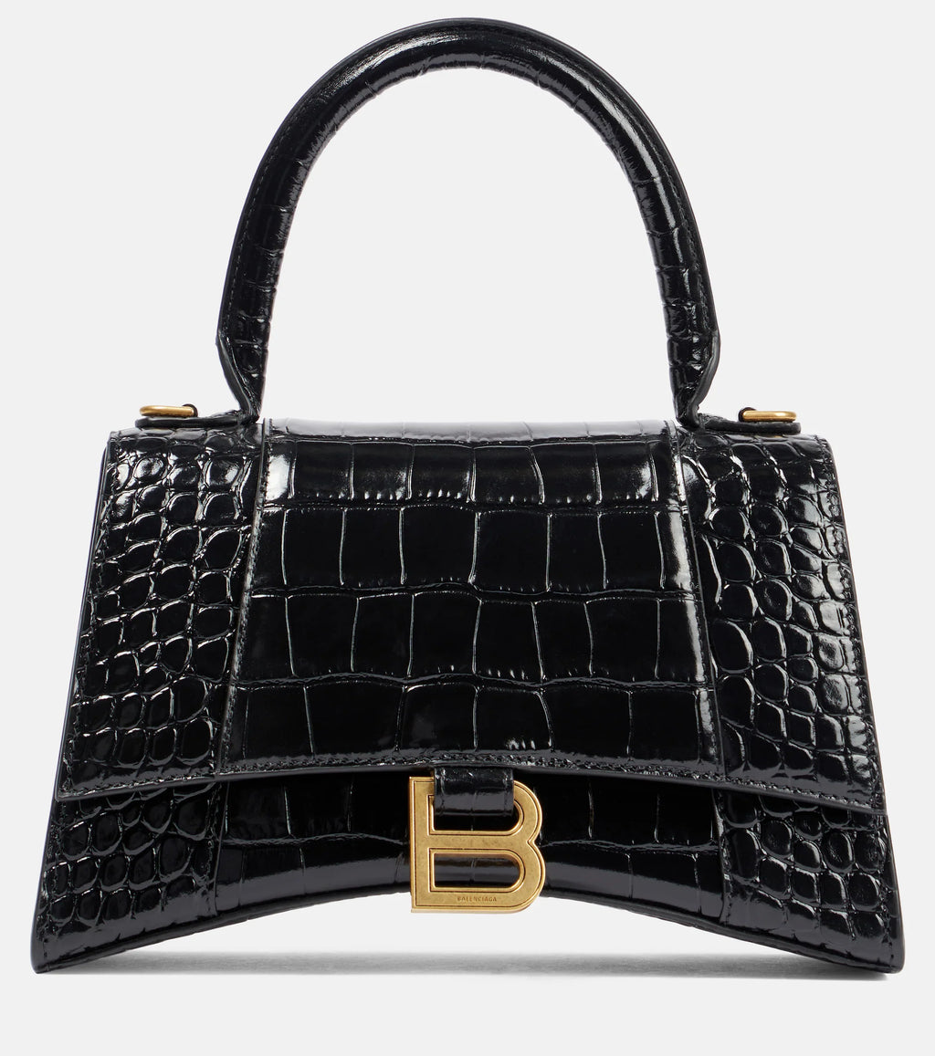 Balenciaga Hourglass Croc Noir
