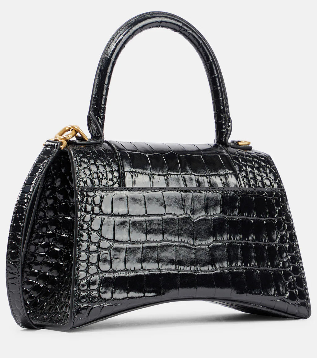 Balenciaga Hourglass Croc Noir