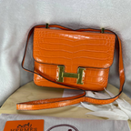 Hermès Constance Alligator Mini Orange