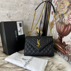 YSL Envelope Medium Noir Doré