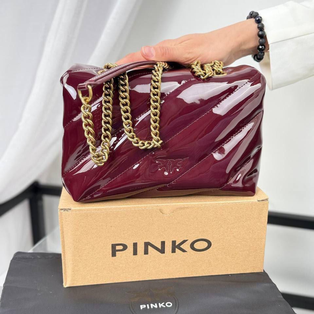 Pinko Mini Love Bag One Bordeaux
