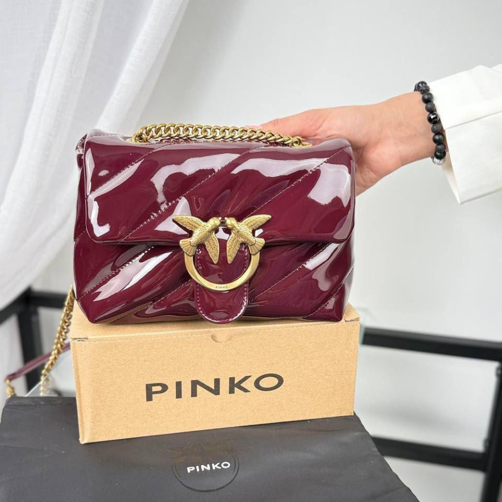 Pinko Mini Love Bag One Bordeaux