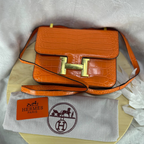 Hermès Constance Alligator Mini Orange