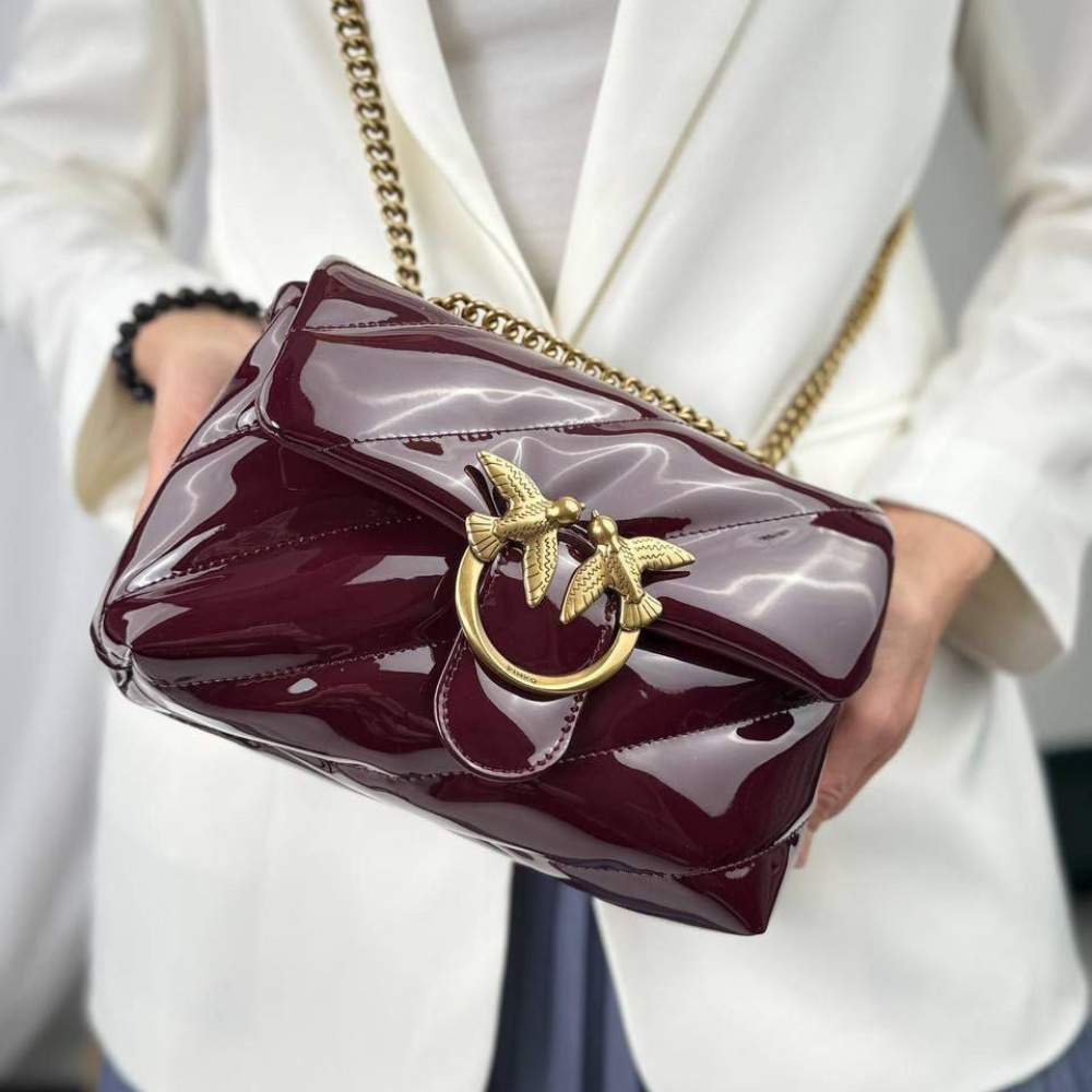 Pinko Mini Love Bag One Bordeaux