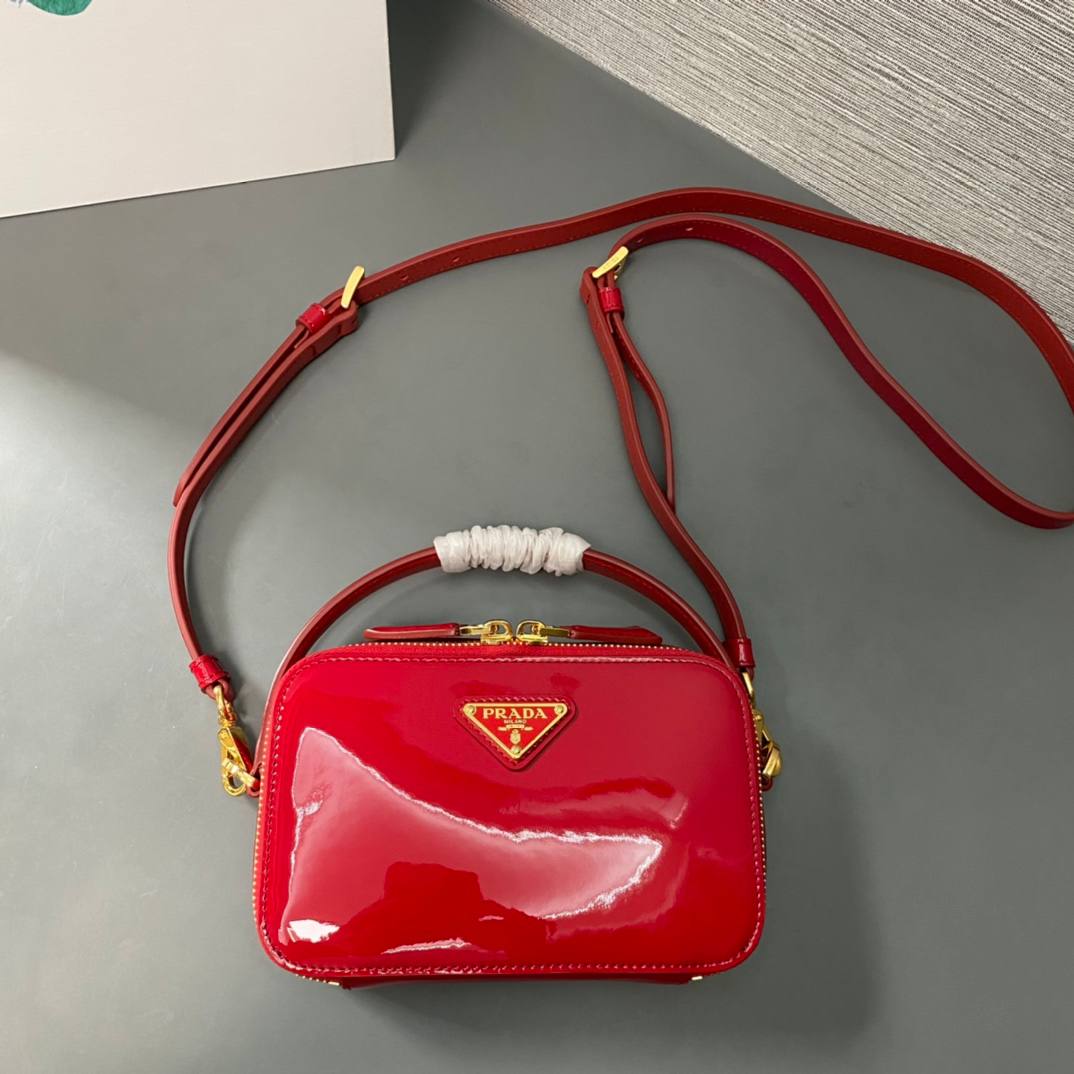 Prada Odette Patent Cherry