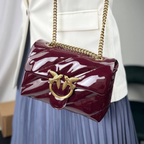 Pinko Mini Love Bag One Bordeaux